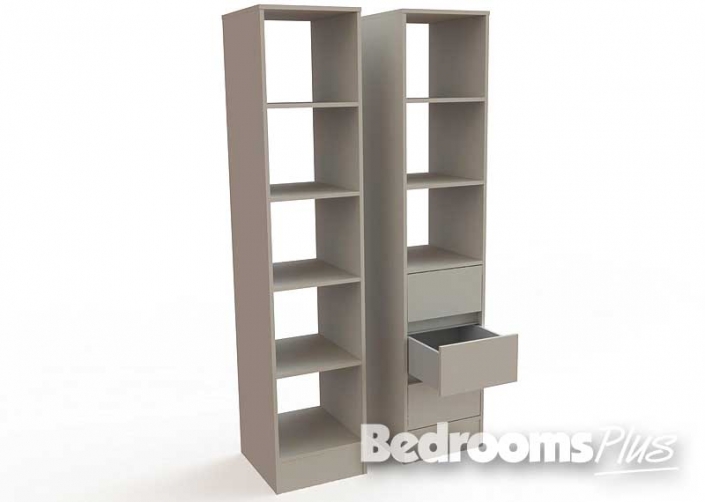 Spacepro Wardrobes Tower Shelf and Drawer Storage Units - Bedrooms Plus