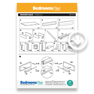 Relax Trouser Rack Installation Guide - Bedrooms Plus