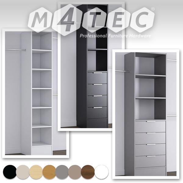 Spacepro Tower Wardrobe Storage System from M4TEC